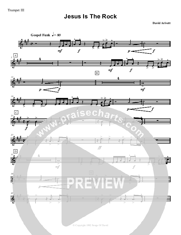 Jesus Is The Rock Trumpet 3 (David Arivett)