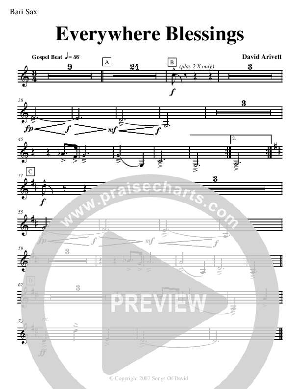 Everywhere Blessings Bari Sax (David Arivett)