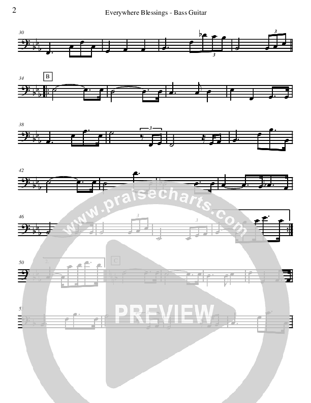 Everywhere Blessings Bass Guitar (David Arivett)