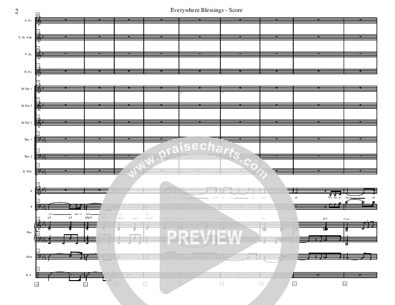 Everywhere Blessings Conductor's Score (David Arivett)