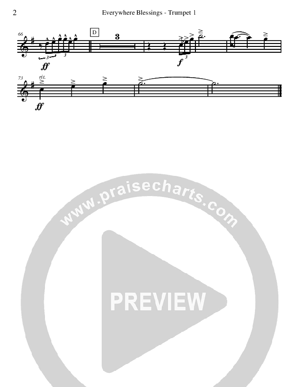 Everywhere Blessings Trumpet 1 (David Arivett)