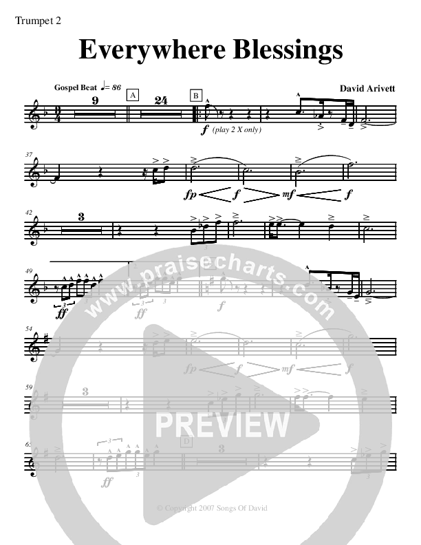 Everywhere Blessings Trumpet 2 (David Arivett)