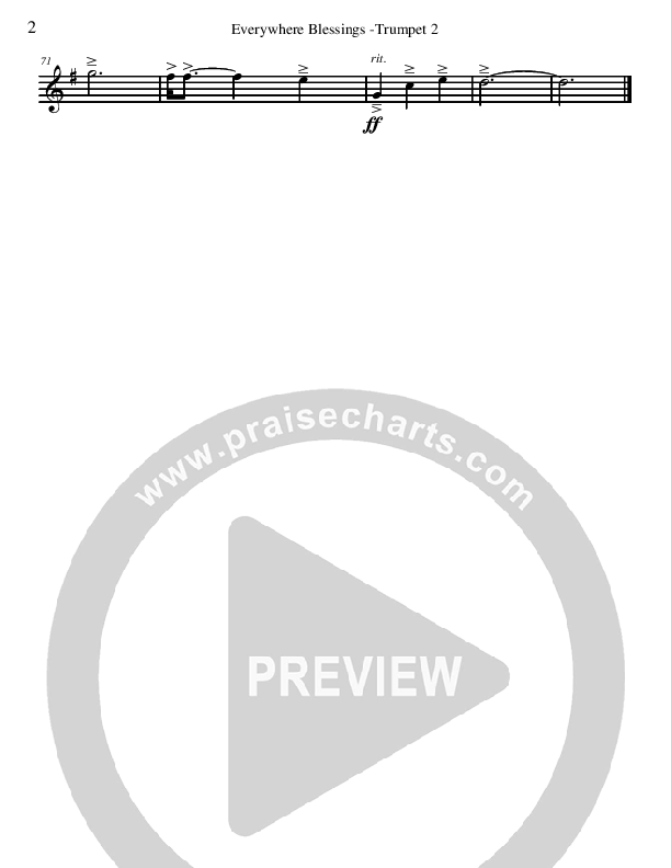 Everywhere Blessings Trumpet 2 (David Arivett)