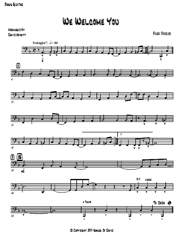 We Welcome You Bass Guitar (David Arivett)