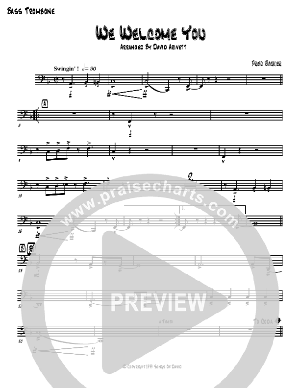We Welcome You Bass Trombone (David Arivett)
