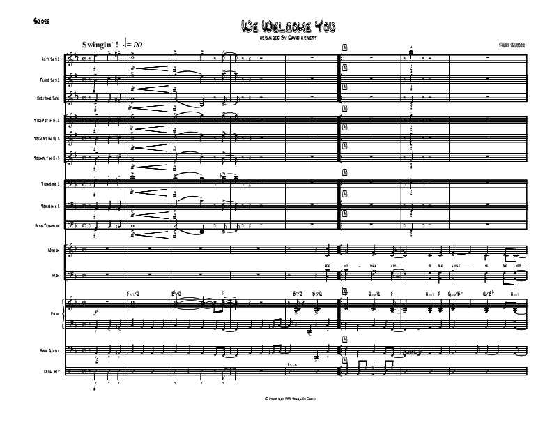 We Welcome You Conductor's Score (David Arivett)