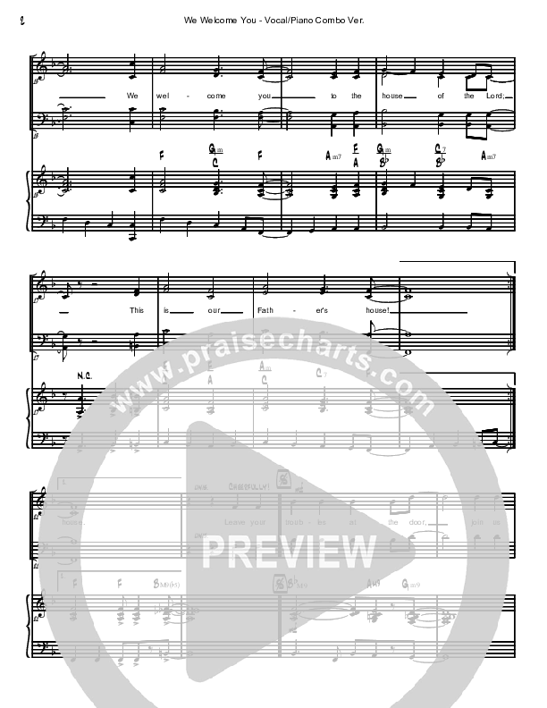 We Welcome You Lead & Piano (David Arivett)