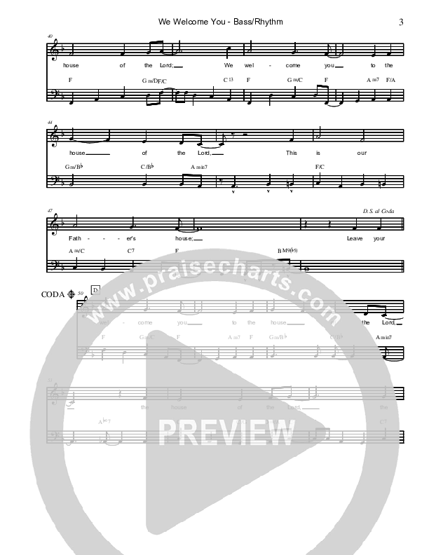 We Welcome You Rhythm/Melody (David Arivett)