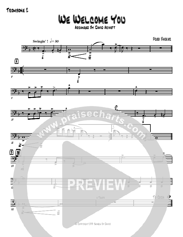 We Welcome You Trombone 2 (David Arivett)