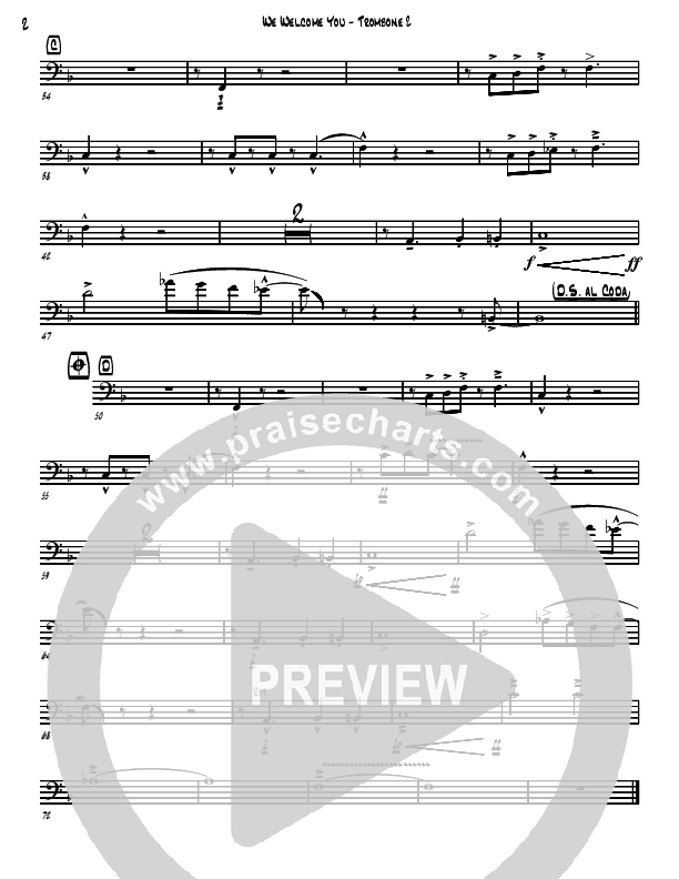 We Welcome You Trombone 2 (David Arivett)