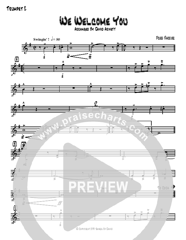We Welcome You Trumpet 2 (David Arivett)