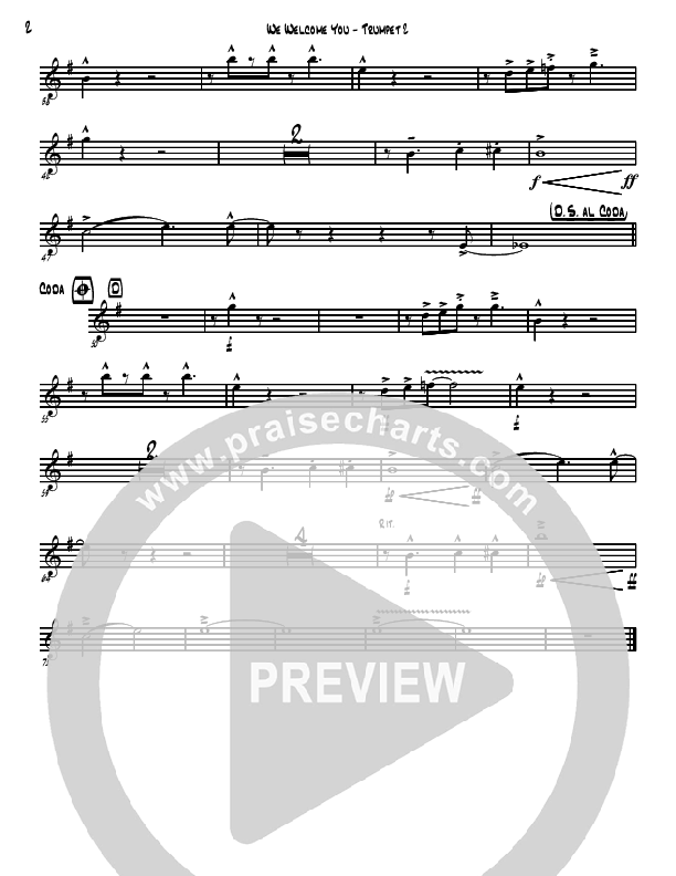We Welcome You Trumpet 2 (David Arivett)