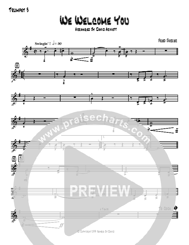 We Welcome You Trumpet 3 (David Arivett)