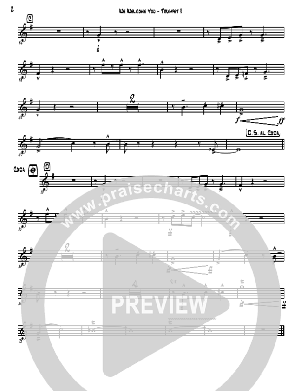 We Welcome You Trumpet 3 (David Arivett)