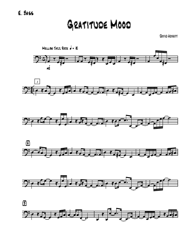 Gratitude Mood (Instrumental) Bass Guitar (David Arivett)