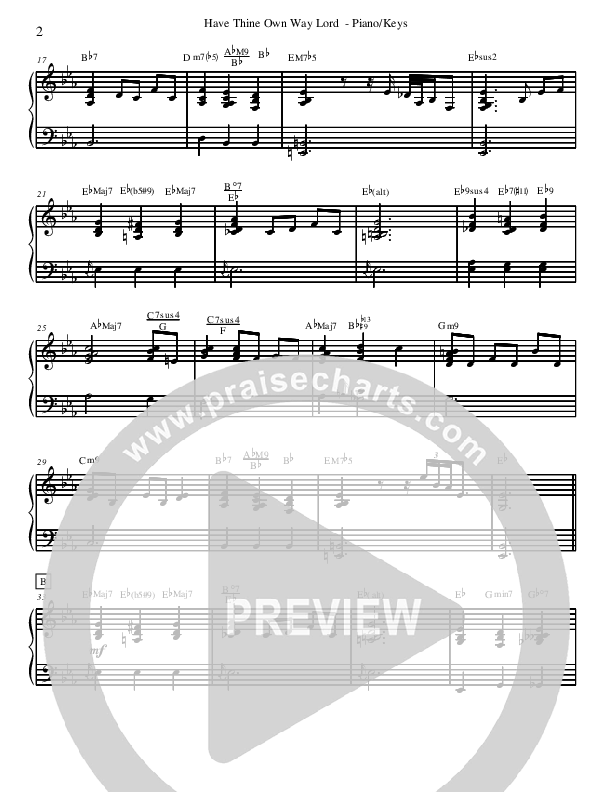 Have Thine Own Way Lord Piano/Vocal (SATB) (David Arivett)