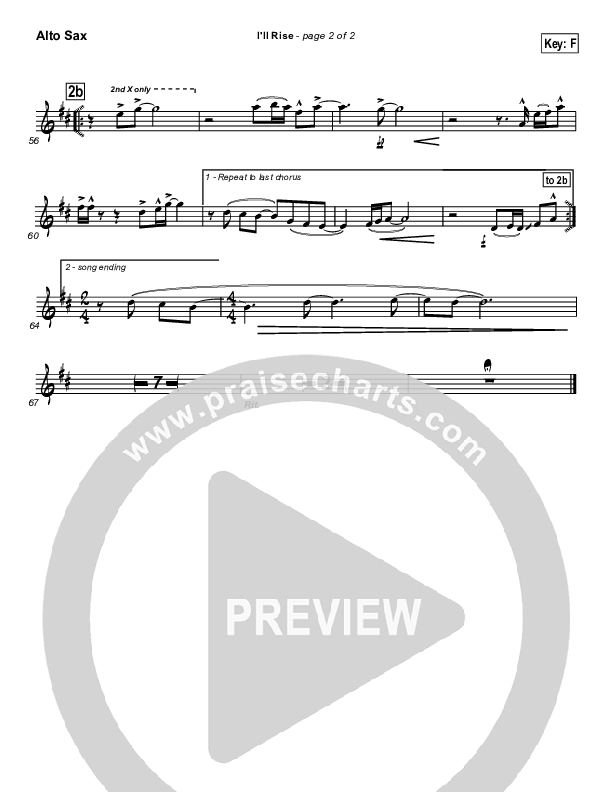 I'll Rise Alto Sax (Newsong)