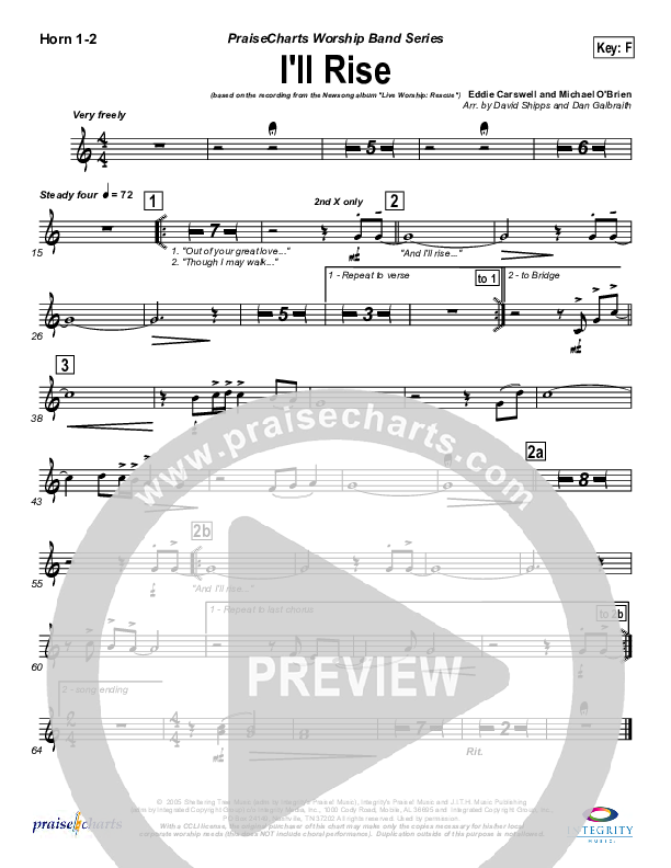 I'll Rise French Horn 1/2 (Newsong)