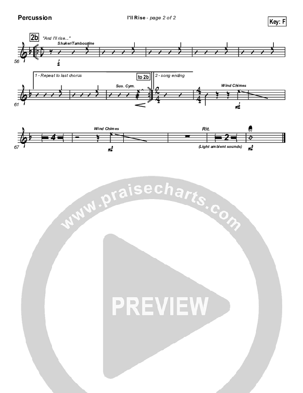 I'll Rise Percussion (Newsong)