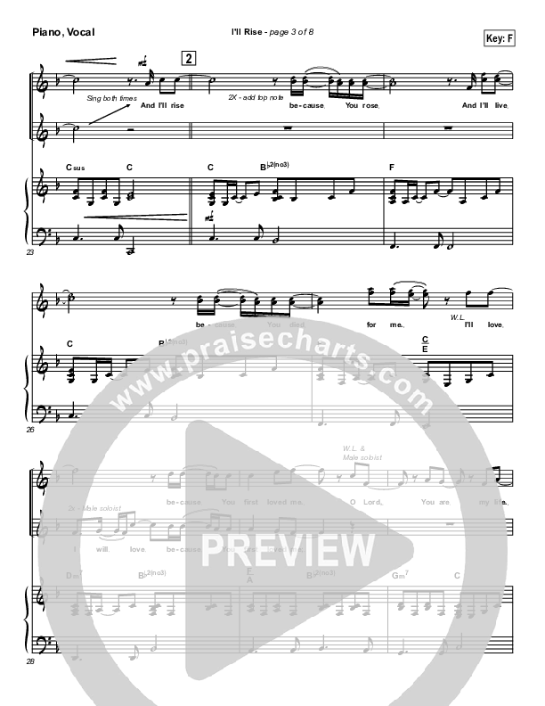 I'll Rise Piano/Vocal & Lead (Newsong)