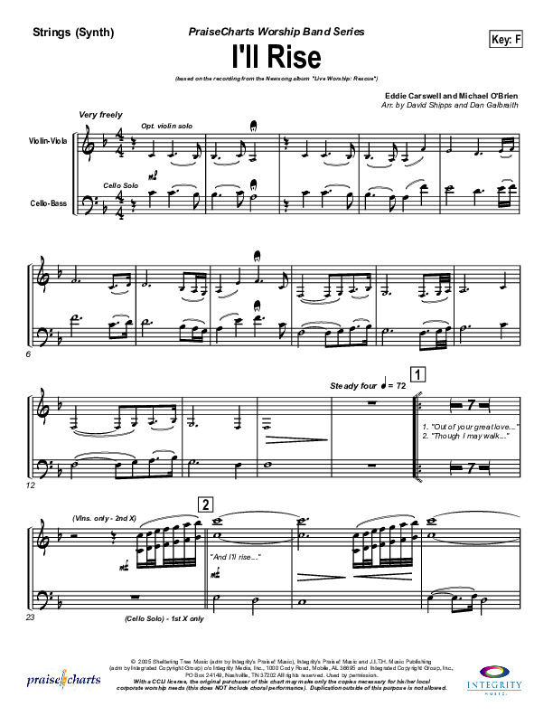 I'll Rise String Pack (Newsong)