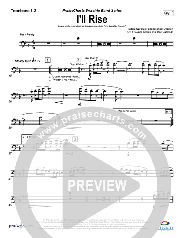 I'll Rise Trombone 1/2 (Newsong)
