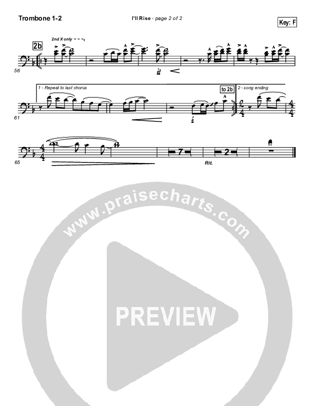 I'll Rise Trombone 1/2 (Newsong)