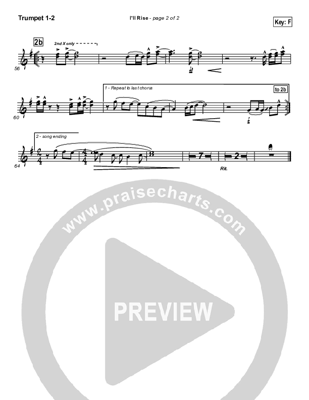 I'll Rise Trumpet 1,2 (Newsong)