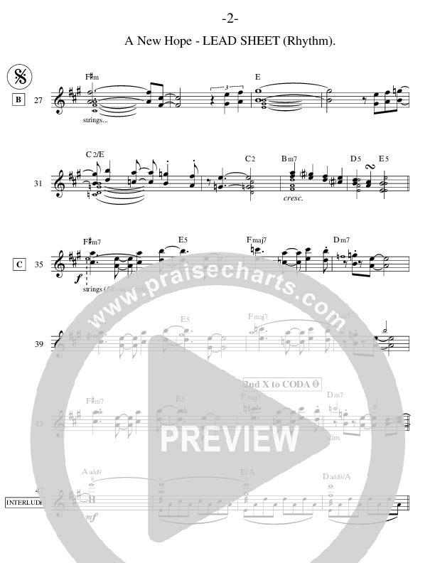 A New Hope (Instrumental) Lead Sheet (Ric Flauding)