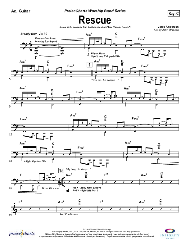 Rescue Acoustic Guitar (Newsong)