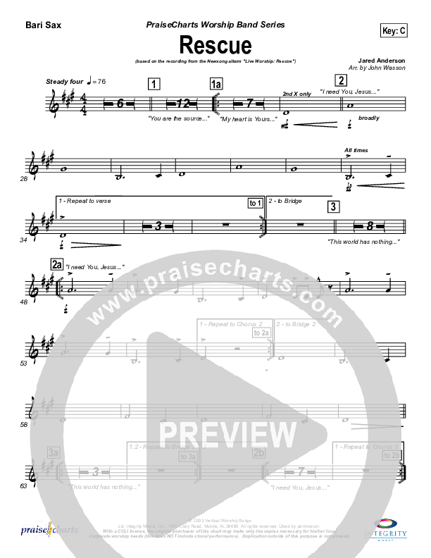 Rescue Bari Sax (Newsong)