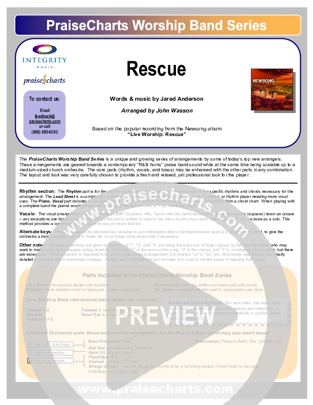Rescue Cover Sheet (Newsong)