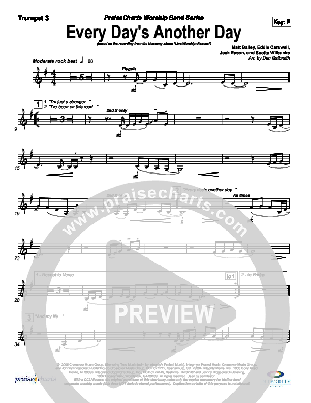 Every Day's Another Day (Journey To Eternity) Alto Sax (Newsong)