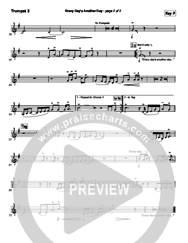 Every Day's Another Day (Journey To Eternity) Alto Sax (Newsong)