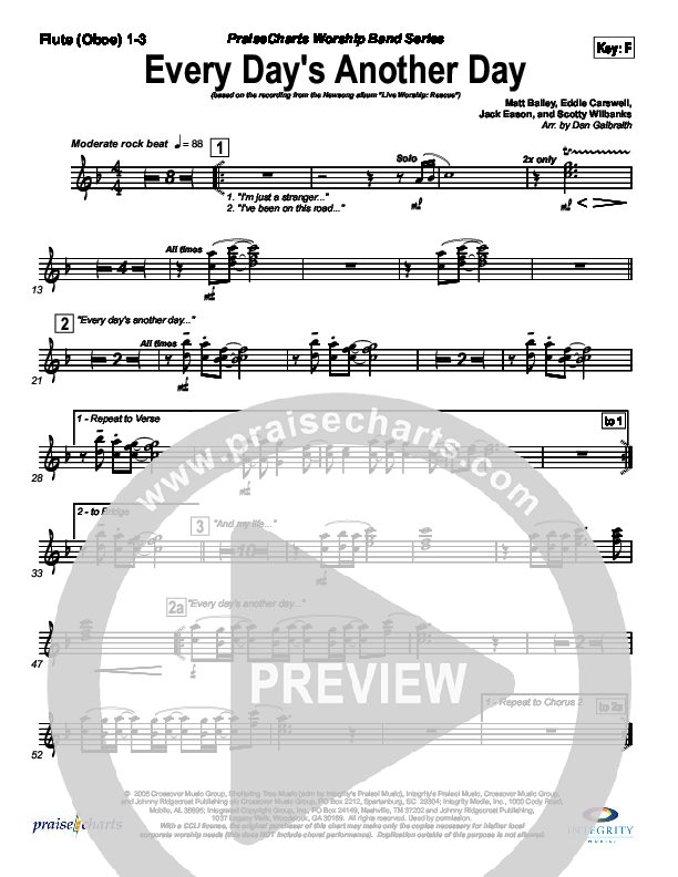 Every Day's Another Day (Journey To Eternity) Percussion (Newsong)