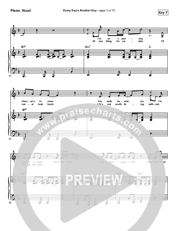 Every Day's Another Day (Journey To Eternity) Lead & Piano (Newsong)