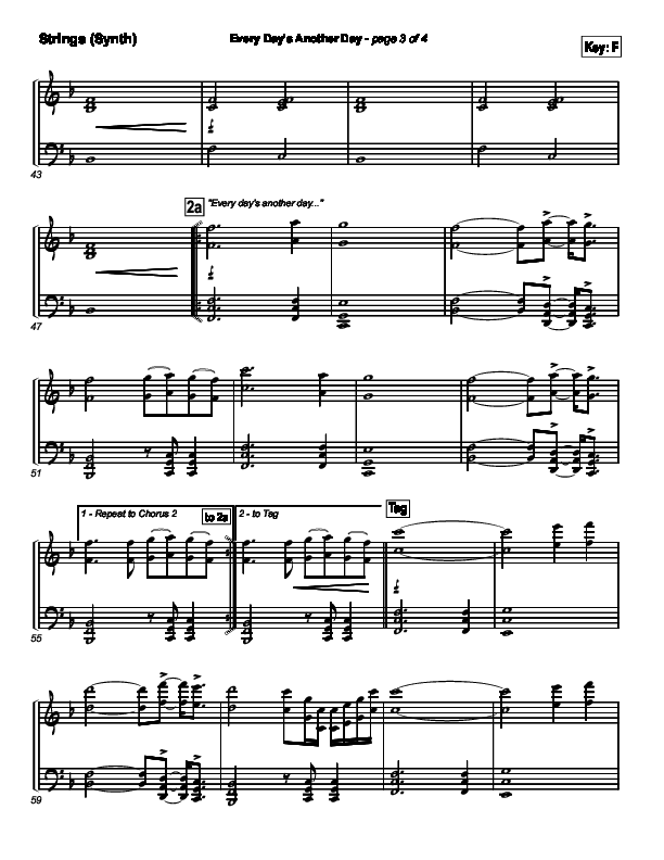 Every Day's Another Day (Journey To Eternity) Synth Strings (Newsong)