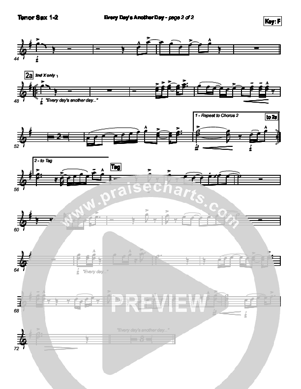 Every Day's Another Day (Journey To Eternity) Trombone 1/2 (Newsong)