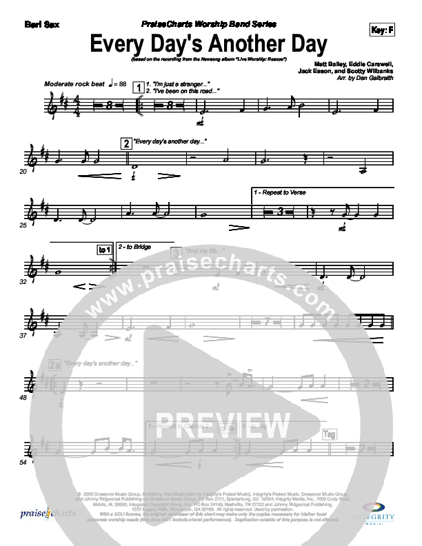 Every Day's Another Day (Journey To Eternity) Trombone 3/Tuba (Newsong)