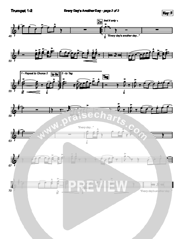 Every Day's Another Day (Journey To Eternity) Trumpet 1,2 (Newsong)