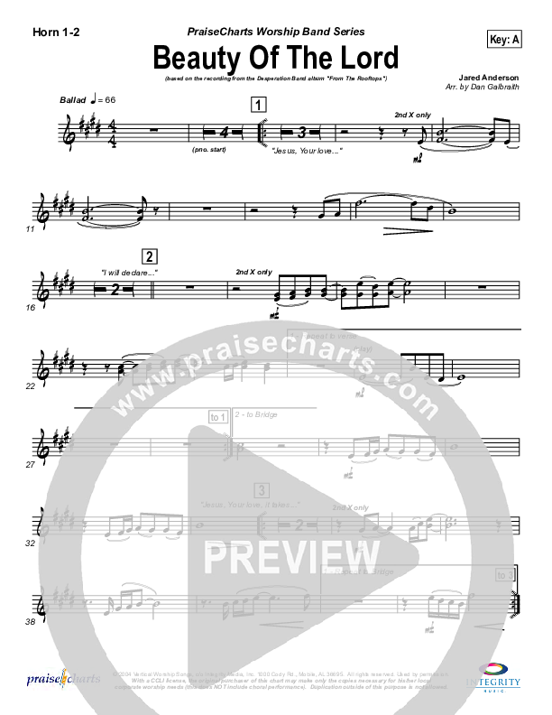 Beauty Of The Lord Brass Pack (Desperation Band)