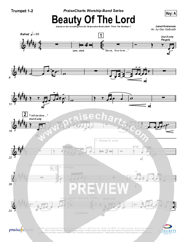 Beauty Of The Lord Trumpet 1,2 (Desperation Band)