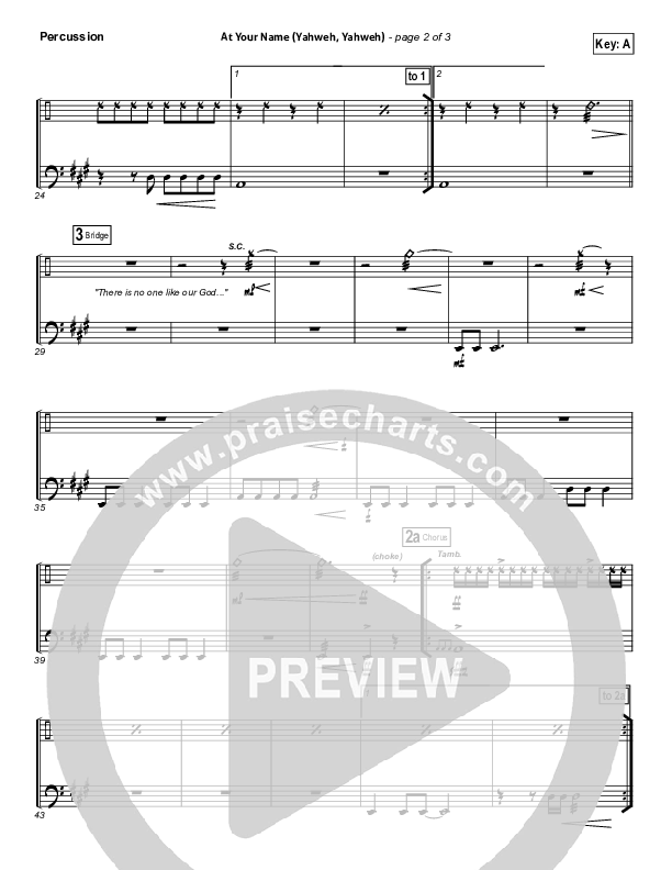 At Your Name Percussion (Phil Wickham)