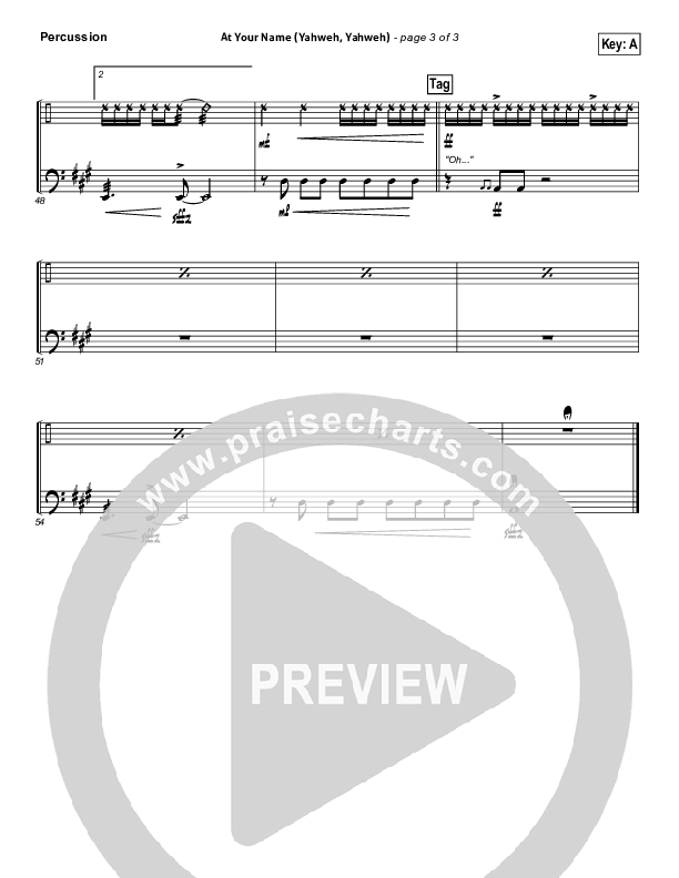 At Your Name Percussion (Phil Wickham)