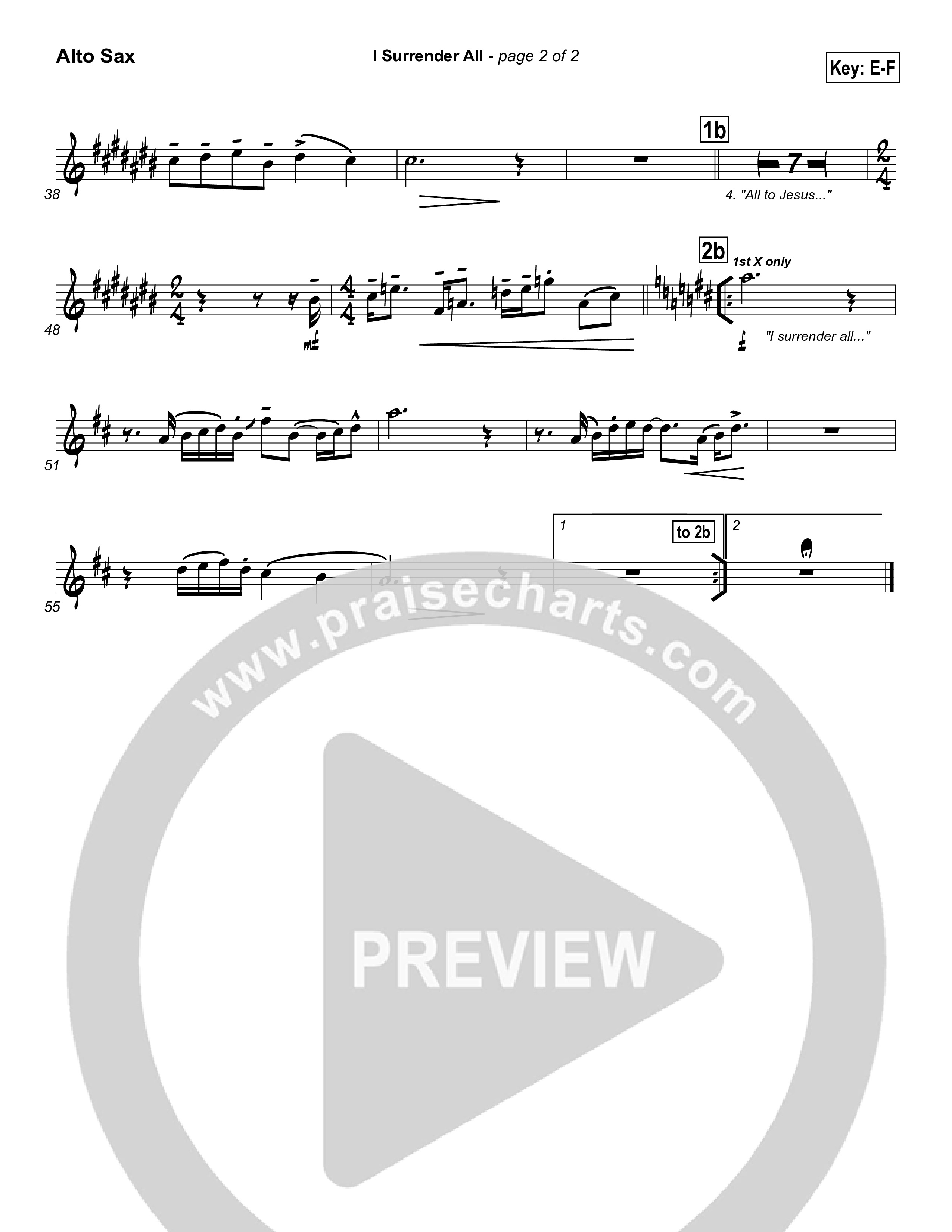 I Surrender All Alto Sax (Israel Houghton)