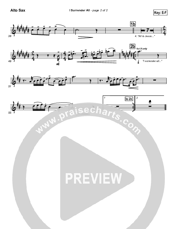 I Surrender All Alto Sax (Israel Houghton)