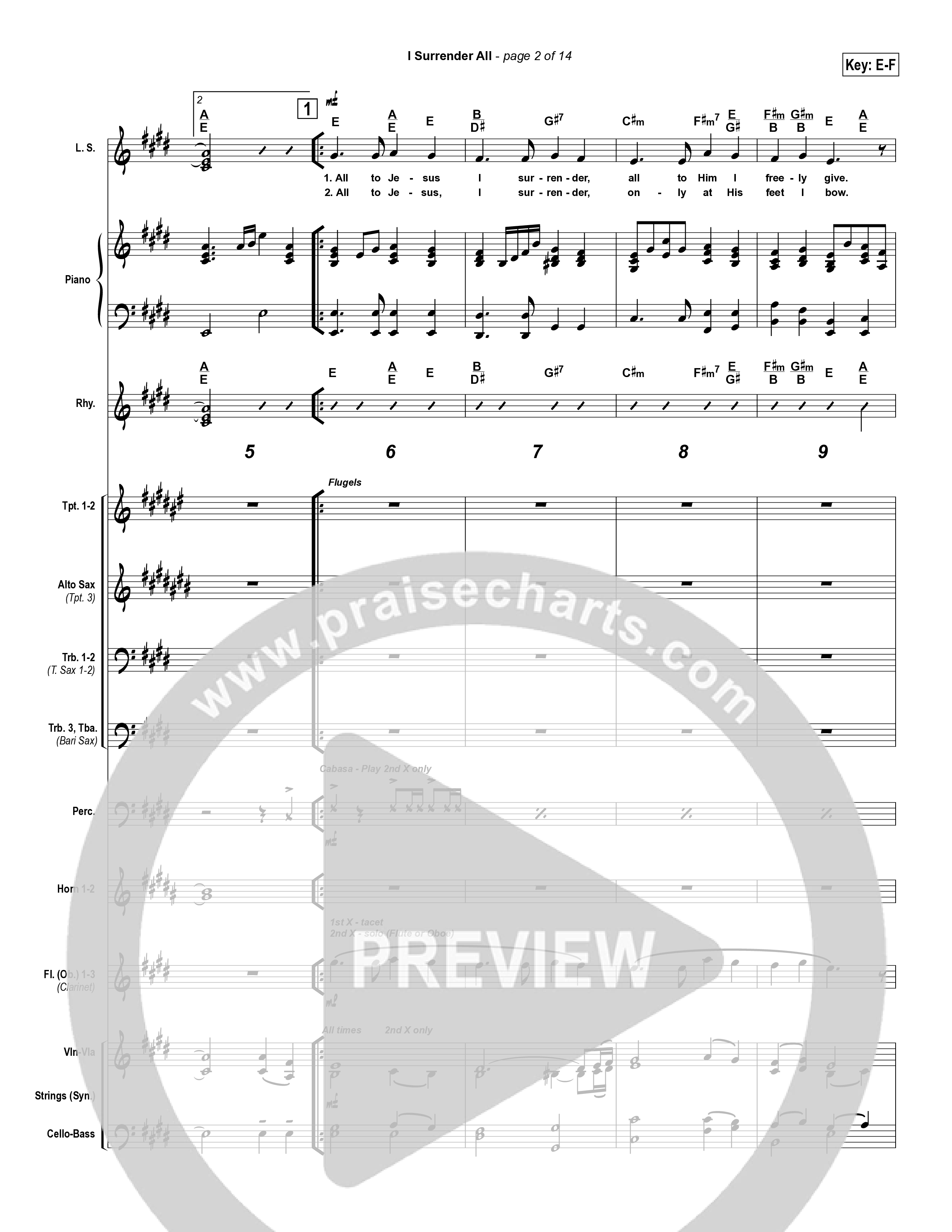 I Surrender All Conductor's Score (Israel Houghton)