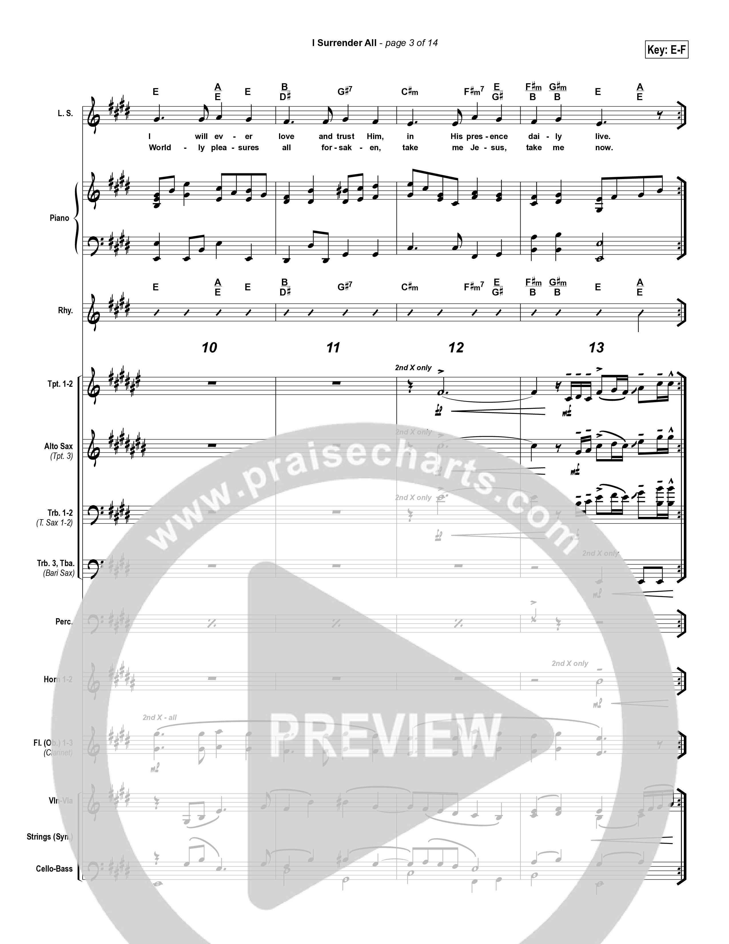 I Surrender All Conductor's Score (Israel Houghton)