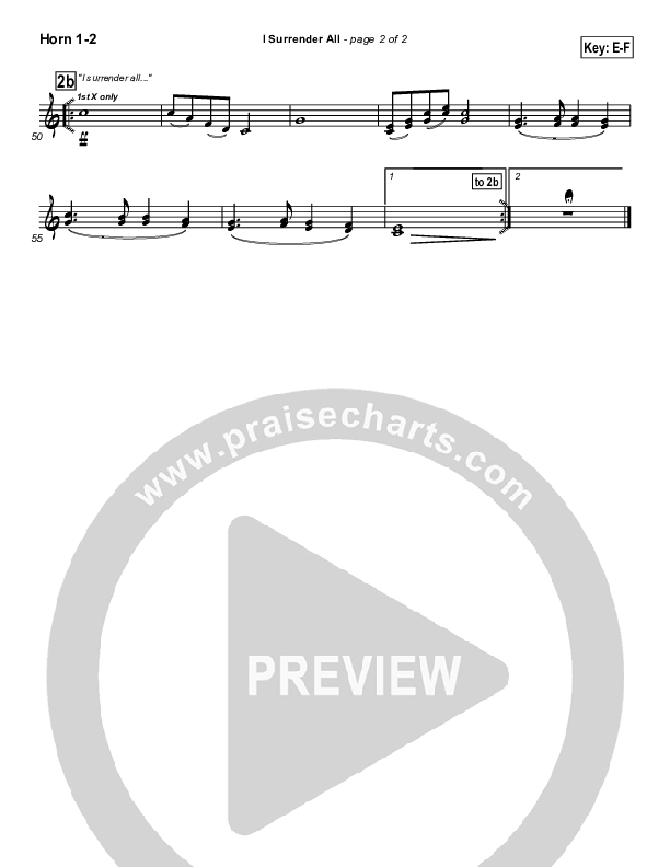 I Surrender All French Horn 1/2 (Israel Houghton)