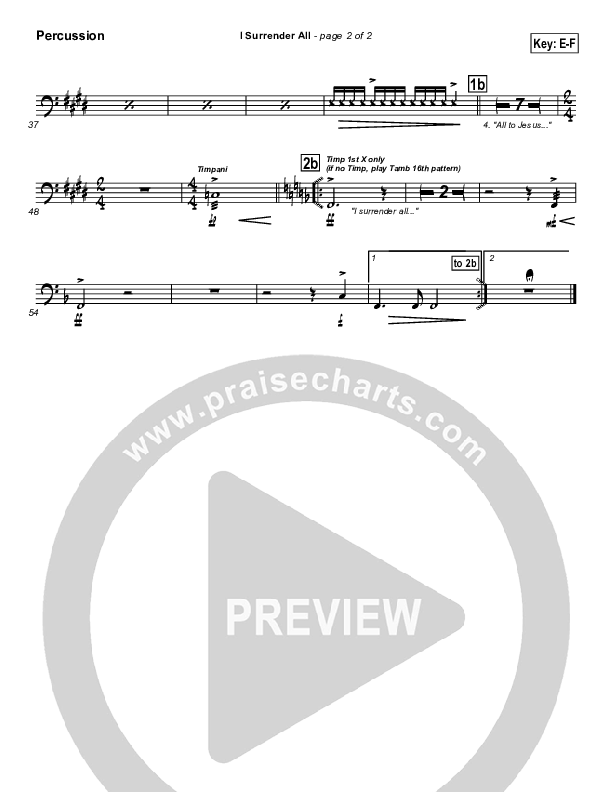 I Surrender All Percussion (Israel Houghton)